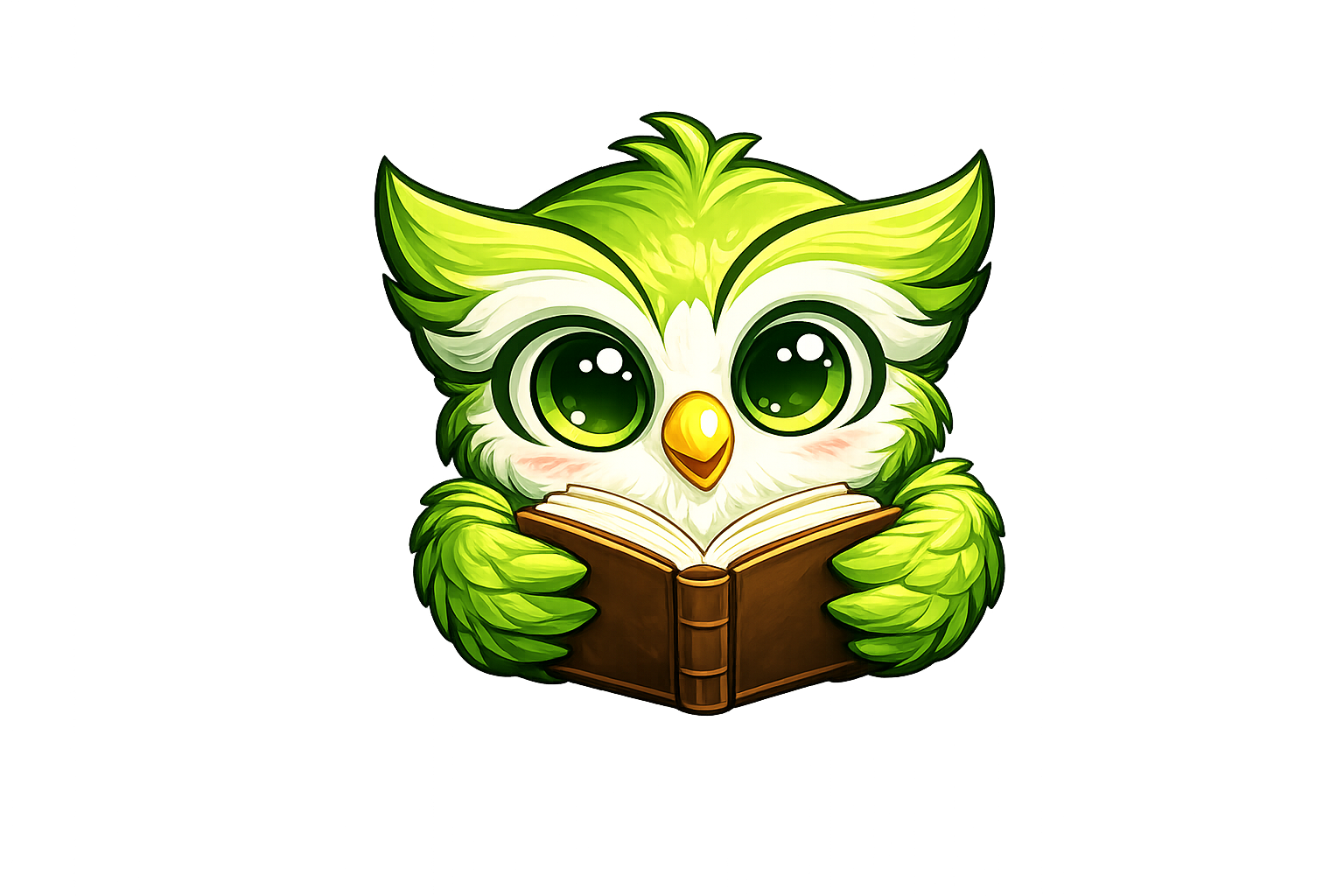 JackpotWatcher owl mascot with book